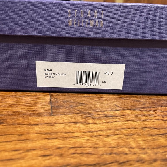 Stuart Weitzman Mane Suede Over The Knee Boots size :9 color: bordeaux:brand new - Picture 4 of 14